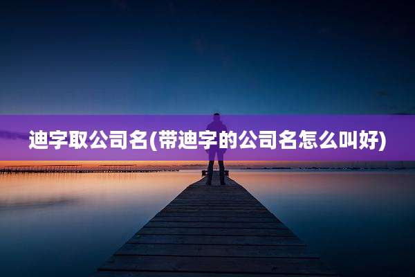 迪字取公司名(带迪字的公司名怎么叫好)