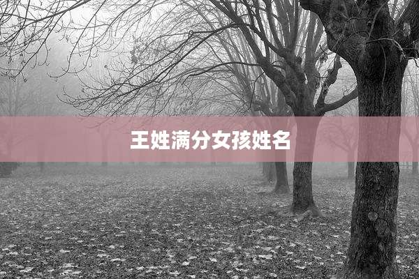王姓满分女孩姓名
