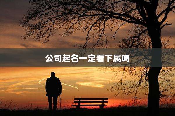 公司起名一定看下属吗