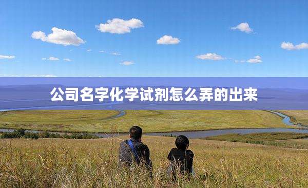 公司名字化学试剂怎么弄的出来
