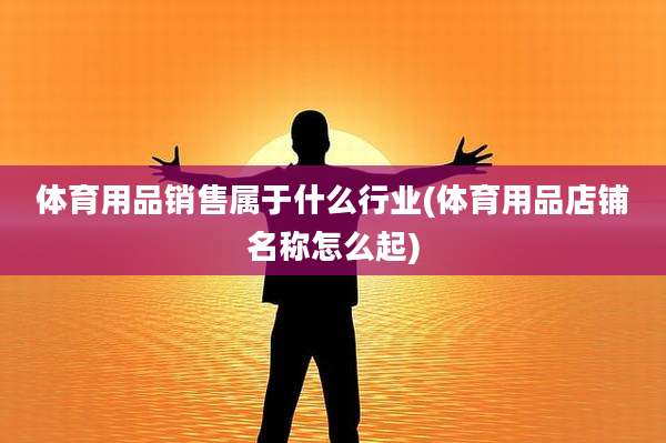 体育用品销售属于什么行业(体育用品店铺名称怎么起)