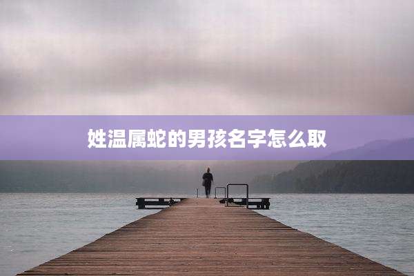 姓温属蛇的男孩名字怎么取