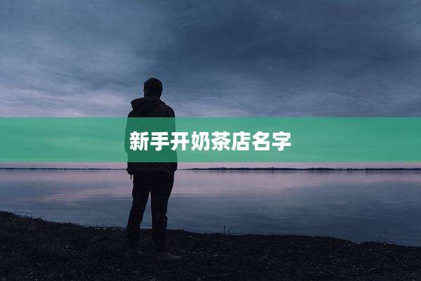新手开奶茶店名字