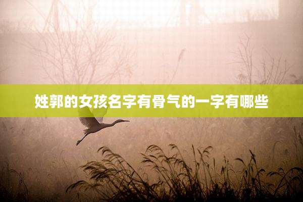 姓郭的女孩名字有骨气的一字有哪些