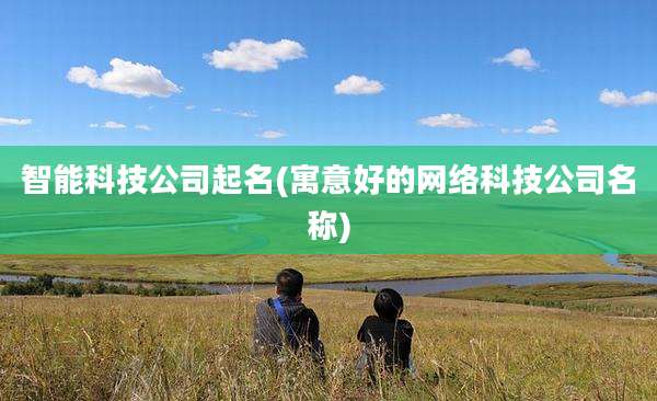 智能科技公司起名(寓意好的网络科技公司名称)
