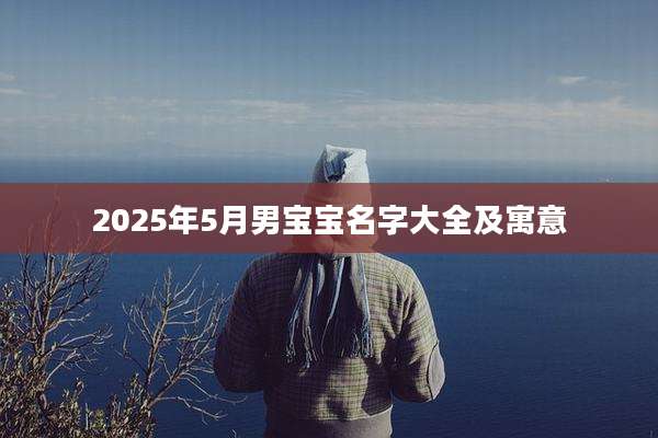 2025年5月男宝宝名字大全及寓意