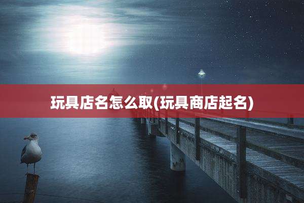 玩具店名怎么取(玩具商店起名)