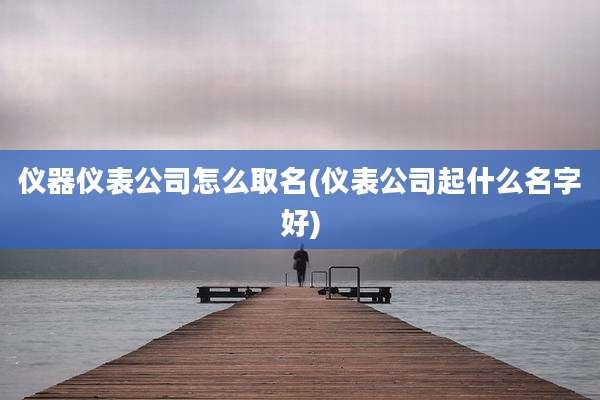 仪器仪表公司怎么取名(仪表公司起什么名字好)