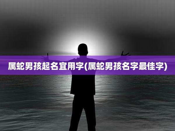 属蛇男孩起名宜用字(属蛇男孩名字最佳字)