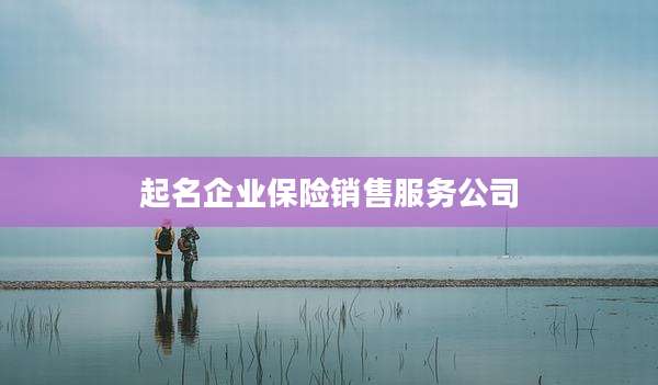 起名企业保险销售服务公司