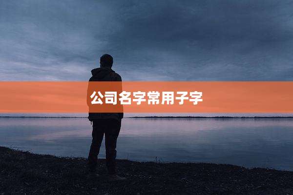 公司名字常用子字