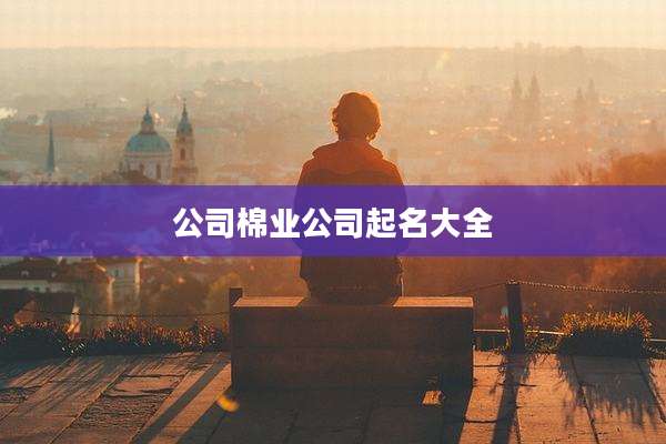 公司棉业公司起名大全