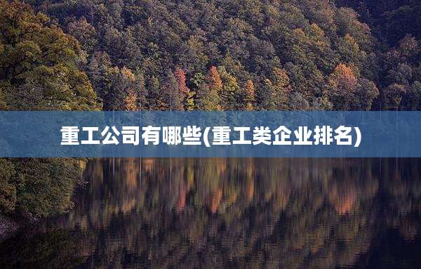 重工公司有哪些(重工类企业排名)