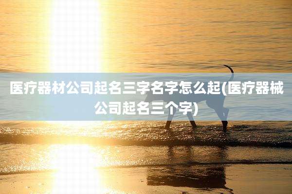 医疗器材公司起名三字名字怎么起(医疗器械公司起名三个字)