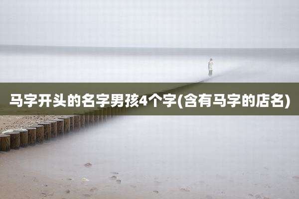 马字开头的名字男孩4个字(含有马字的店名)