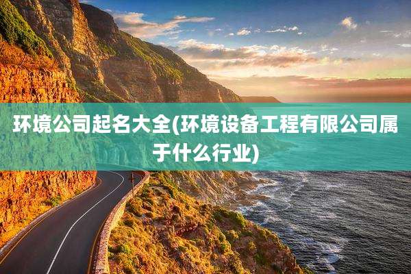 环境公司起名大全(环境设备工程有限公司属于什么行业)