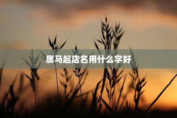 属马起店名用什么字好