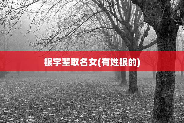 银字辈取名女(有姓银的)
