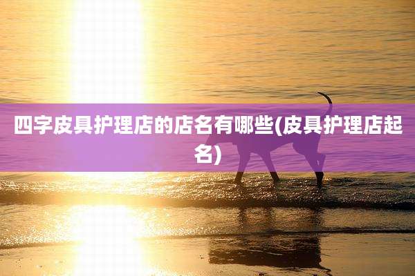 四字皮具护理店的店名有哪些(皮具护理店起名)