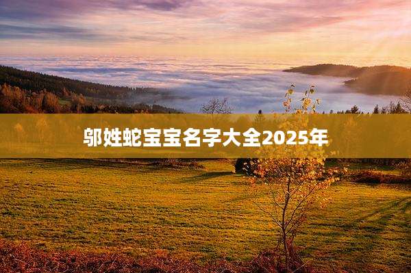 邬姓蛇宝宝名字大全2025年
