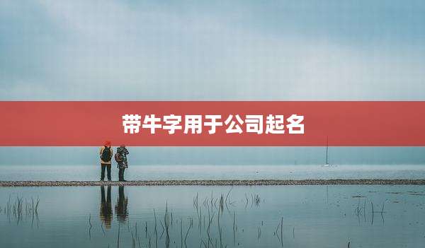 带牛字用于公司起名