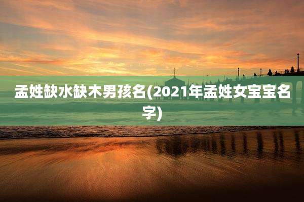 孟姓缺水缺木男孩名(2021年孟姓女宝宝名字)