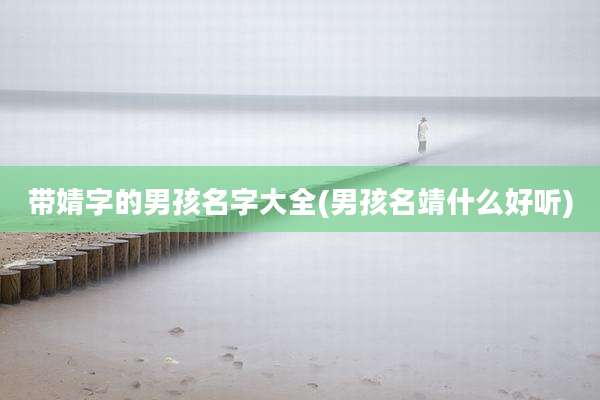 带婧字的男孩名字大全(男孩名靖什么好听)