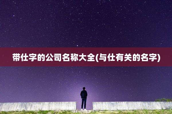 带仕字的公司名称大全(与仕有关的名字)