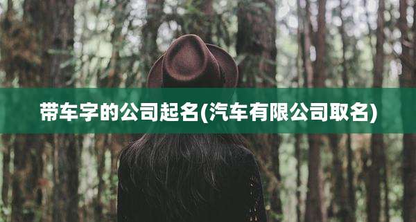 带车字的公司起名(汽车有限公司取名)