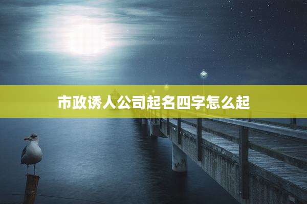市政诱人公司起名四字怎么起