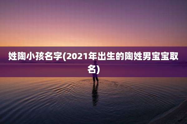 姓陶小孩名字(2021年出生的陶姓男宝宝取名)
