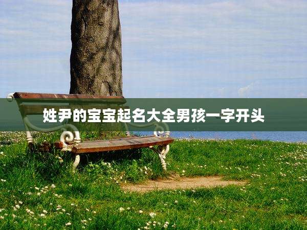 姓尹的宝宝起名大全男孩一字开头