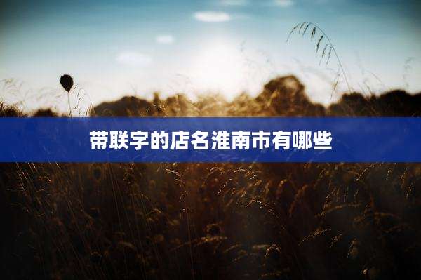 带联字的店名淮南市有哪些