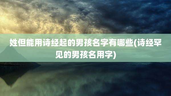 姓但能用诗经起的男孩名字有哪些(诗经罕见的男孩名用字)