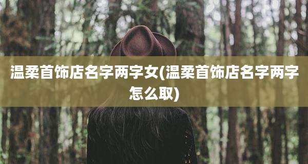 温柔首饰店名字两字女(温柔首饰店名字两字怎么取)