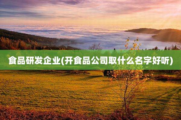 食品研发企业(开食品公司取什么名字好听)