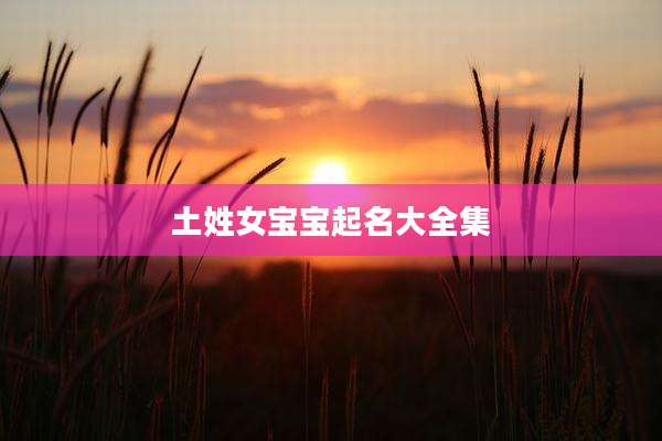 土姓女宝宝起名大全集