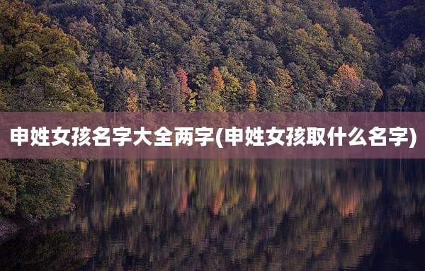 申姓女孩名字大全两字(申姓女孩取什么名字)