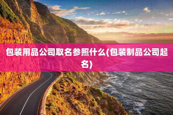 包装用品公司取名参照什么(包装制品公司起名)