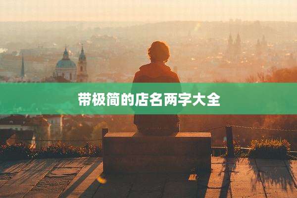 带极简的店名两字大全