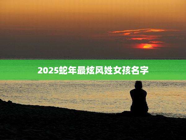 2025蛇年最炫风姓女孩名字
