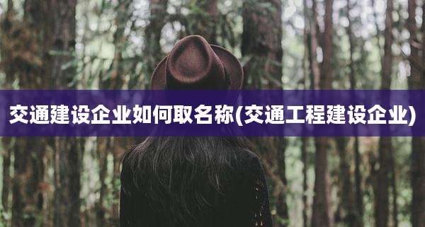 交通建设企业如何取名称(交通工程建设企业)