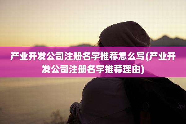 产业开发公司注册名字推荐怎么写(产业开发公司注册名字推荐理由)