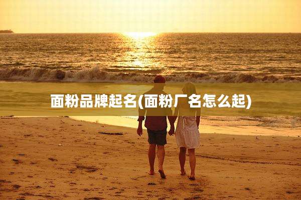 面粉品牌起名(面粉厂名怎么起)