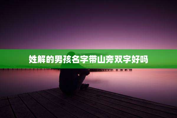 姓解的男孩名字带山旁双字好吗