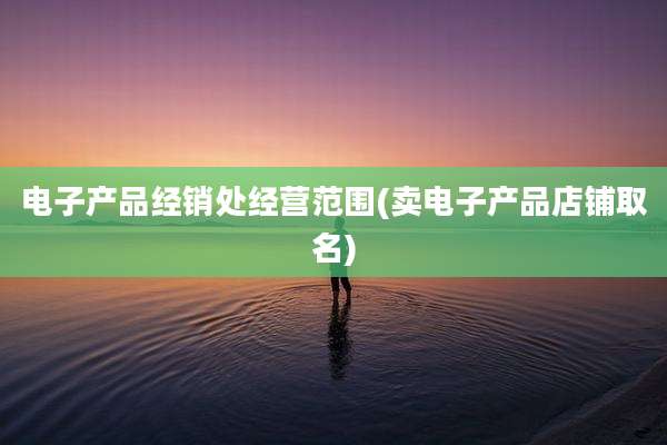 电子产品经销处经营范围(卖电子产品店铺取名)