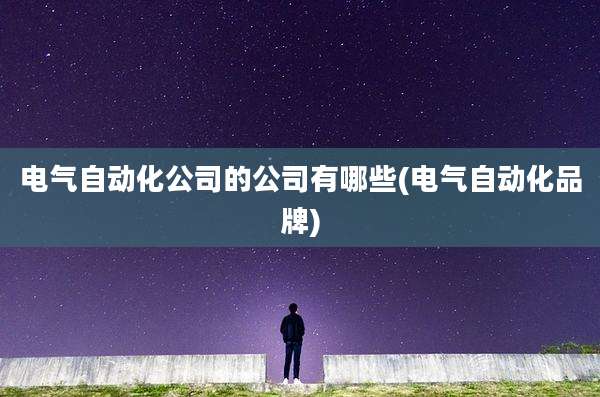 电气自动化公司的公司有哪些(电气自动化品牌)
