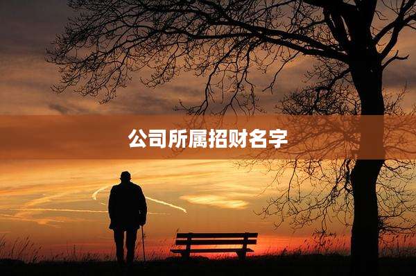 公司所属招财名字