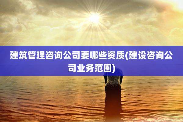 建筑管理咨询公司要哪些资质(建设咨询公司业务范围)