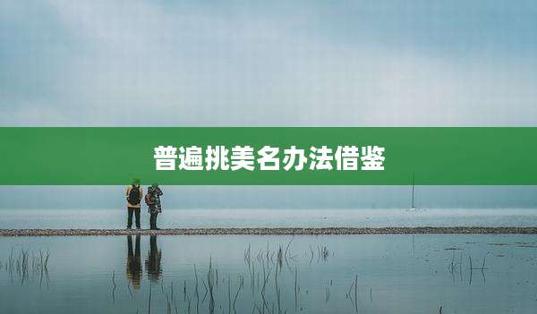 普遍挑美名办法借鉴